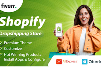 setup 6 figure shopify dropshipping store or shopify website