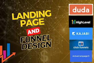 create landing page and funnel design