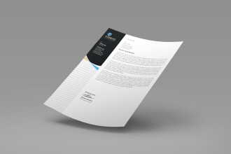 design creative letterhead with editable word template