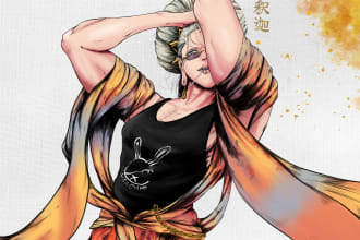 draw anime manga illustration for you