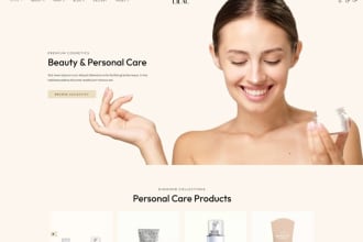 create cosmetics website design