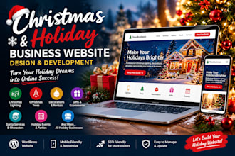 build a modern website for christmas and holiday businesses