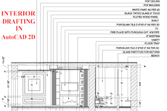 do detailed interior drafting for floor plan in autocad 2d