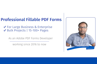 create professional fillable PDF forms for large business