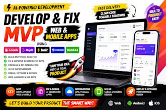 develop and fix mvp web and mobile apps using lovable, base44, capacitor deploy