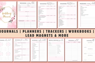 do digital planner, printable planner and journal design in canva