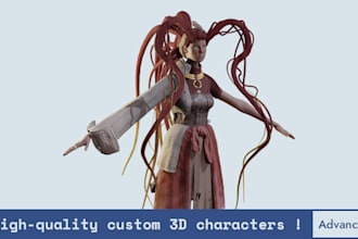 create a high quality 3d character model