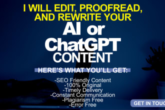 edit, proofread, and rewrite your ai or chatgpt content