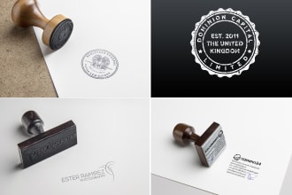create digital rubber stamp logo