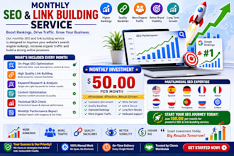do your multilingual websites monthly SEO and link building