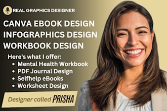 create mental health worksheet infographics journal or wellness workbook design
