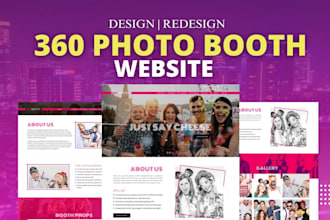 design 360 photo booth party rental website photobooth with online booking