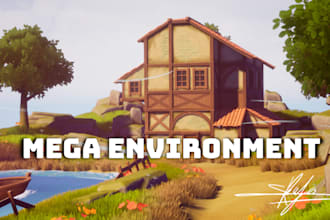 create a stylized 3d game environment for ue5