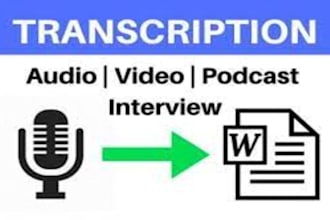 transcribe your audio, video interview in the next 24 hours