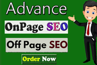 do monthly on page, technical and off page SEO service for google top ranking