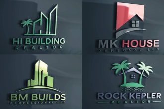 do real estate, building, property logo design
