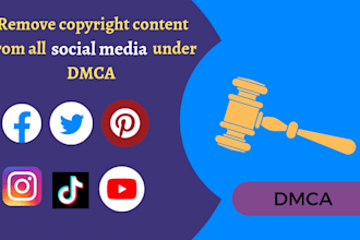report it from facebook twitter instagram and tiktok under dmca