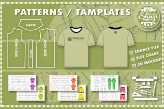 design jersey pattern or template for sewing or sublimation