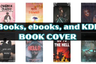 design romantic, horror, and fiction storybooks, ebooks, and kdp book cover