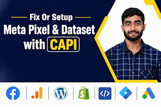 setup or fix meta pixel and dataset conversion API ga4 server side tracking