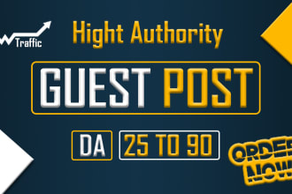 do SEO guest post dofollow high quality backlinks on high traffic site