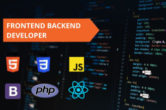 be your front end and back end, web developer