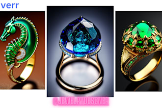 do a custom jewelry cad design and 3d rendering