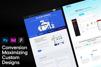 design a high converting website with figma, ps, or xd