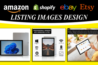 design amazon pictures, shopify ebay etsy product listing images, photo editing