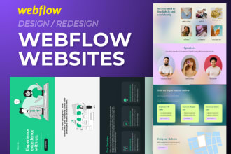 design or redesign responsive webflow website