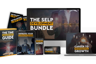 digital product mockup, ecover bundle, and online course bundle
