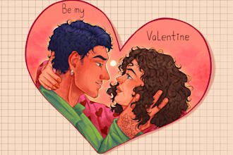 draw couple, friends or family portrait in my style