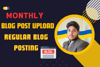 upload monthly blog posts and manage your wordpress website