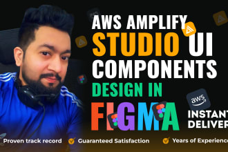 design UI UX for mobile app, dashboard, web on AWS amplify studio UI in figma