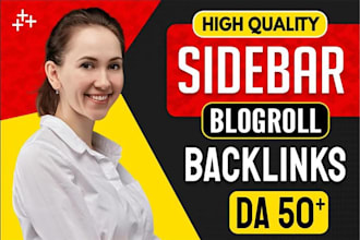 do sidebar blogroll footer homagepage backlinks with da 50 plus