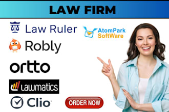 setup hoowla, law ruler, clio, ortto, atompark, robly casepeer lawmatics