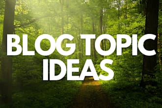 research blog topic ideas with high volume keywords