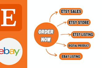 etsy store creation, etsy digital product, etsy sales, ebay listing