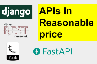 develop web application using django, flask and fastapi