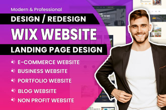 design or redesign ecommerce, business, blog, personal wix website, landing page