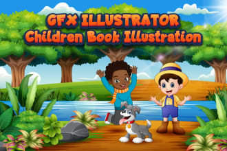 draw professional children story book illustrations