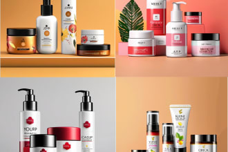 design cosmetic packaging and cosmetic label with mockup