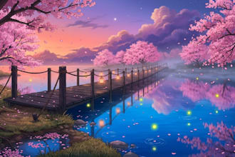 draw anime vtuber streaming background art illustration