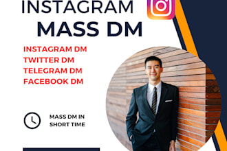 do daily outreach and send instagram mass dms manual and with bot dm