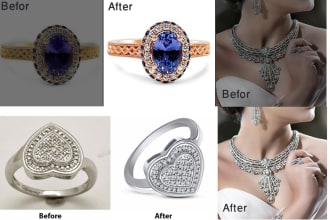 remove background for jewellerry reflection and retouching