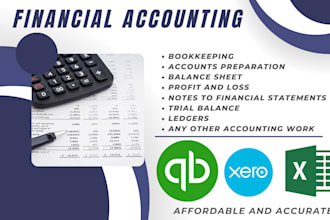 prepare financial statements, profit and loss and cashflow