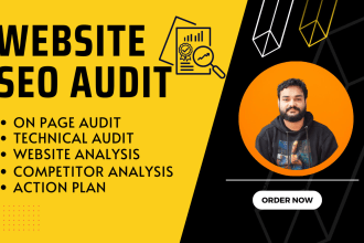 create site audit and website analysis report with roadmap