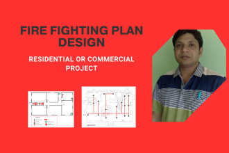 draw a professional fire fighting and safety plan