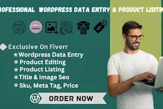 wordpress data entry and woocomerce product listing