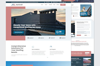 design roof company website on wordpress with elementor pro
